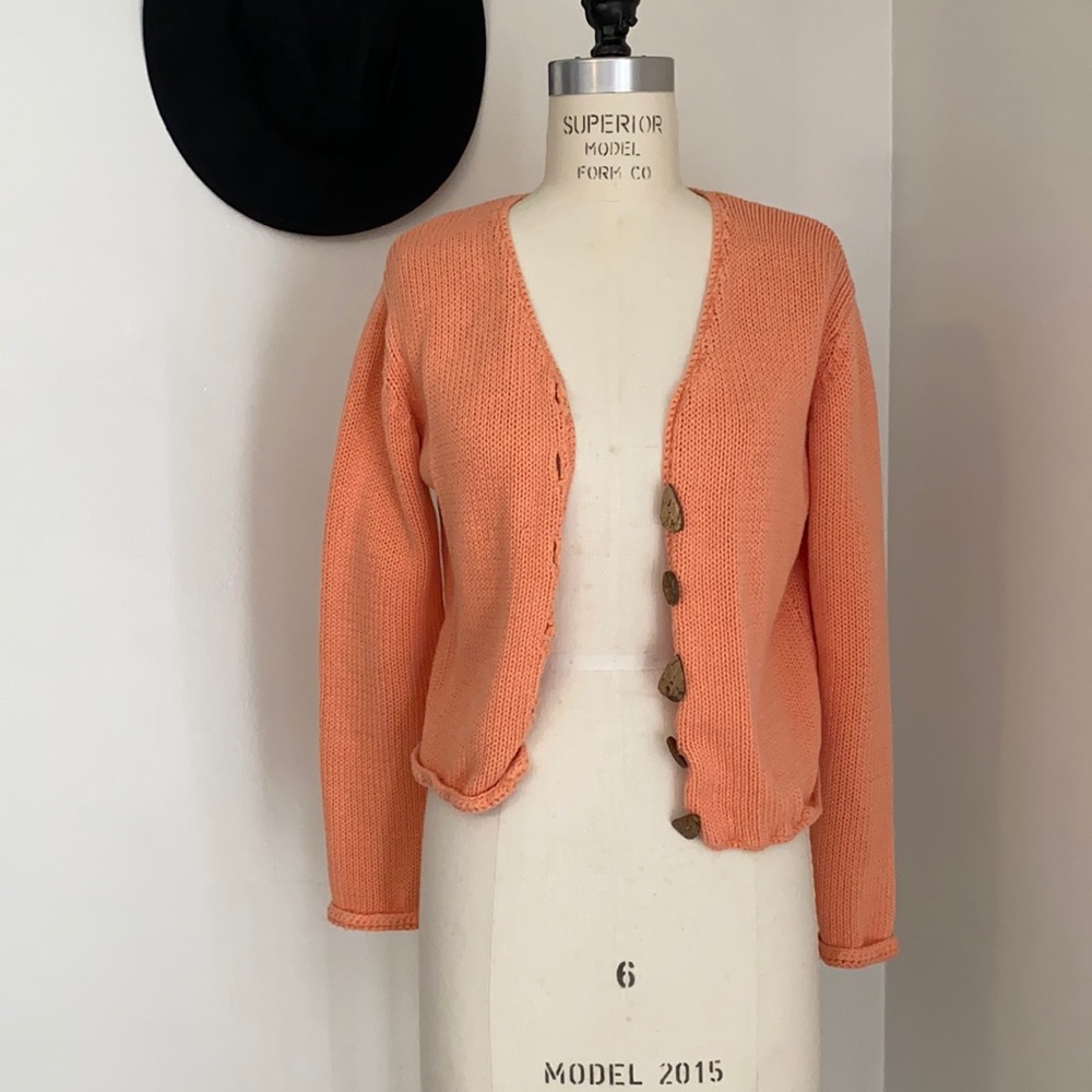 J Marco Galleries Peach Cardigan